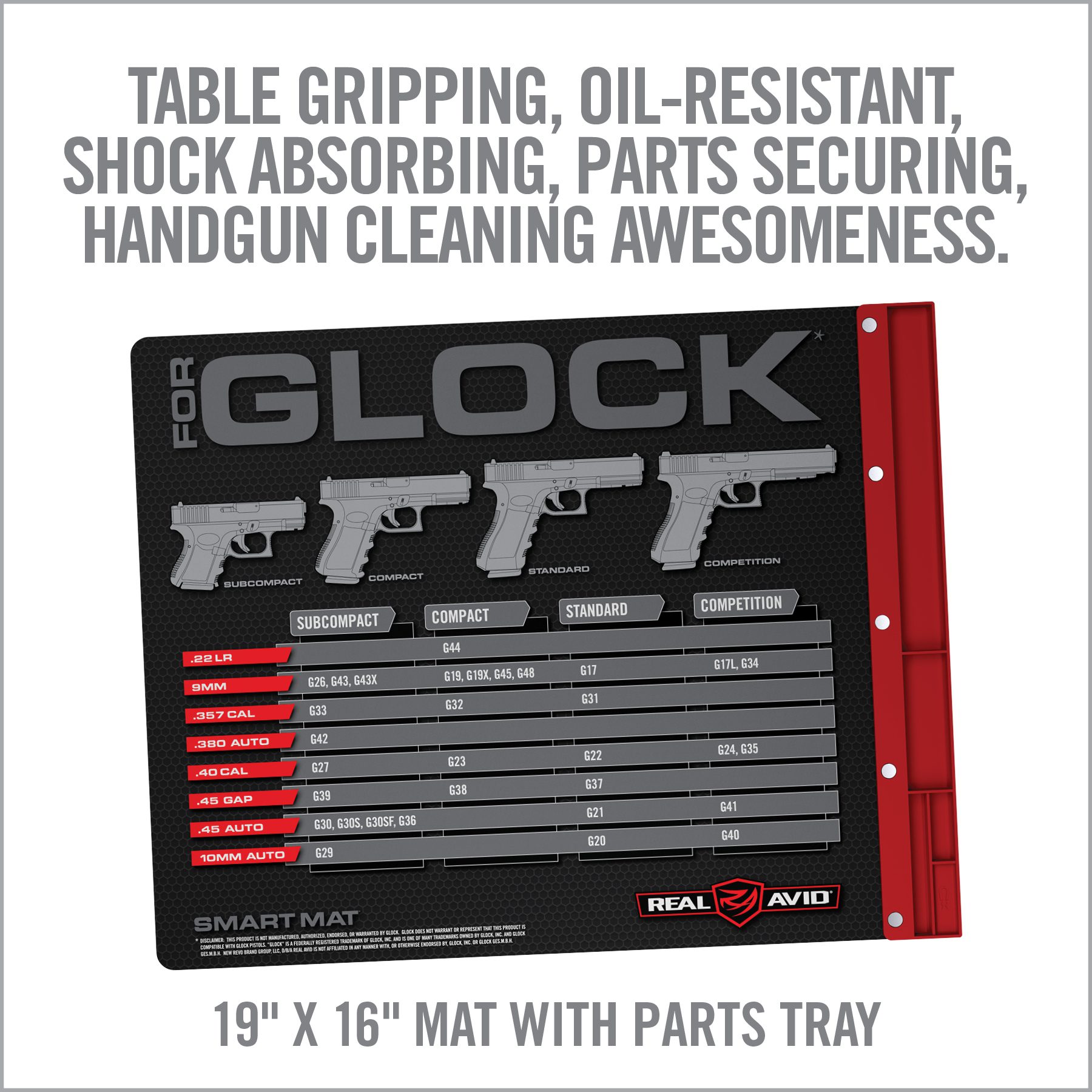 the glock gun cleaning kit is shown with instructions
