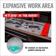 a table with tools on it and the words expensive work area