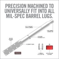the precision machine to universally fit into all mi - spec barrel lugs