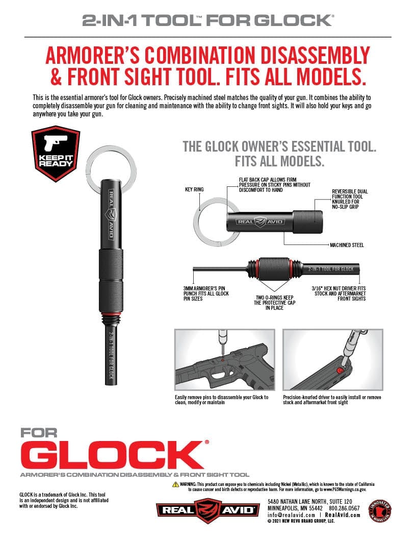 an advertisement for the glock tool company