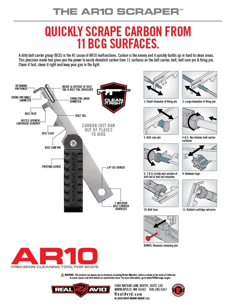 an instruction manual for the ar10 scraper