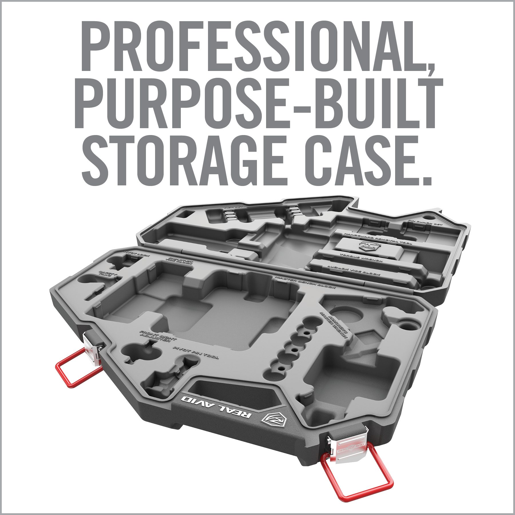 an advertisement for a professional purpose built storage case