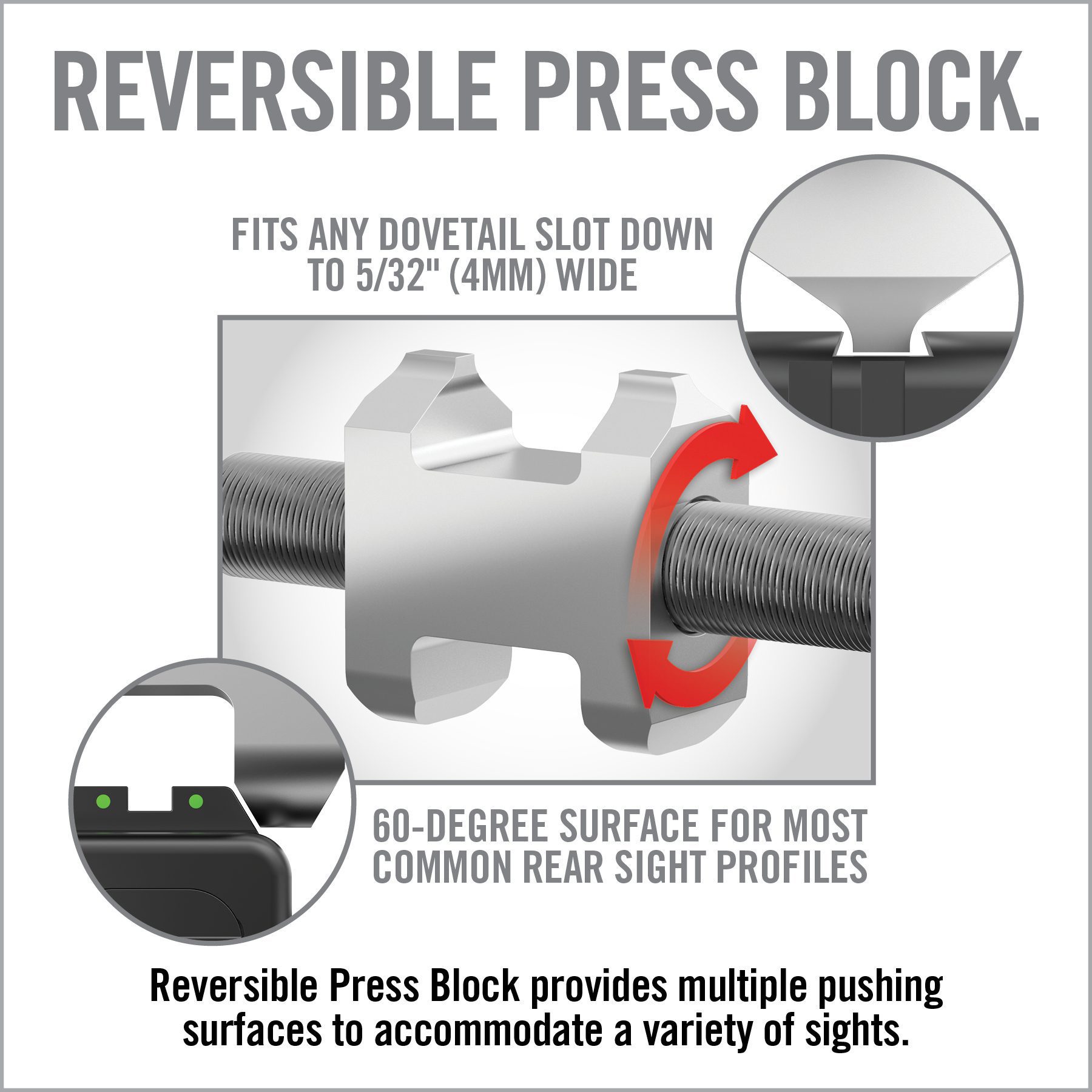 the reverse press is shown with instructions for how to use it