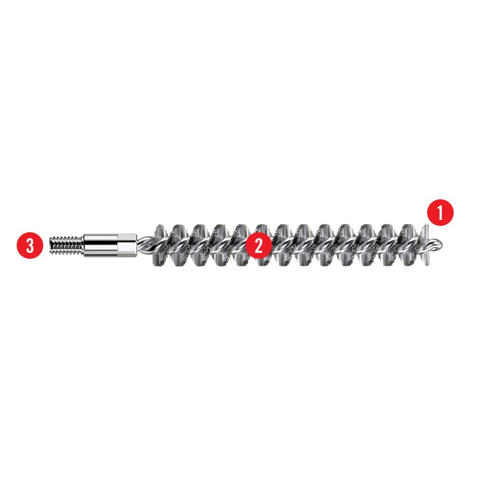 a screw is shown with four different parts