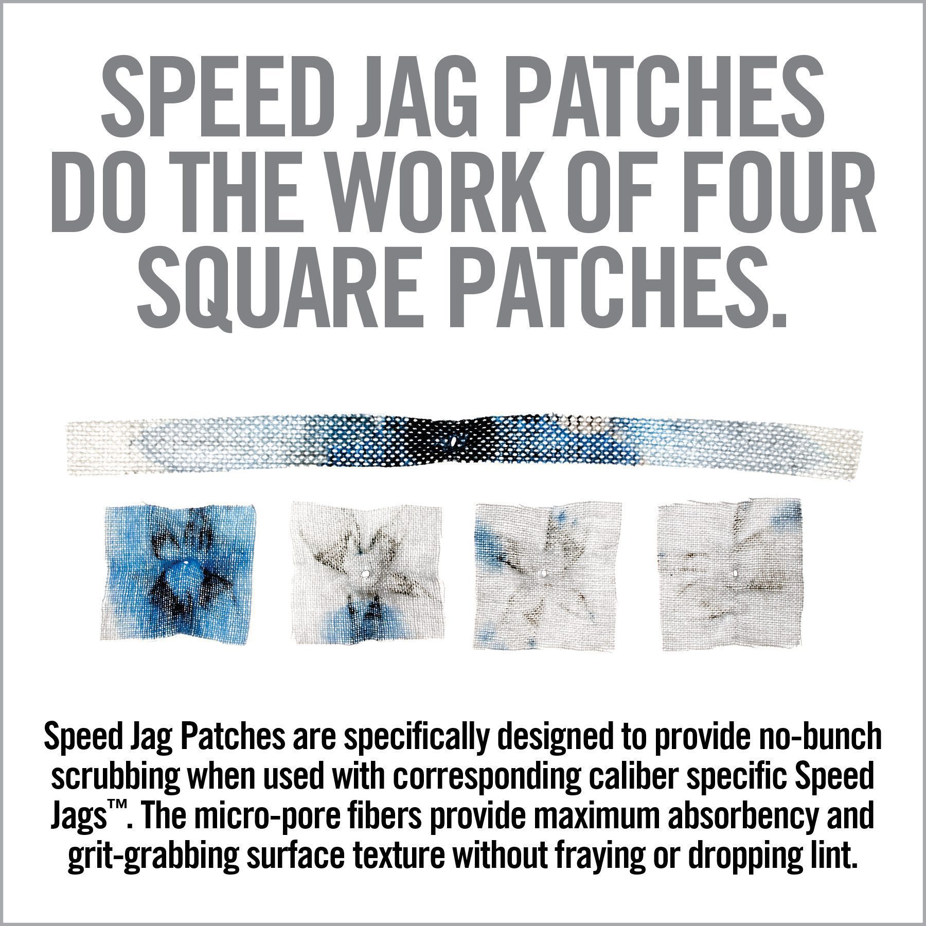 a poster with instructions on how to use square patches