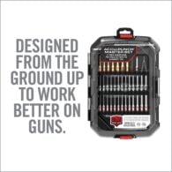 a tool box with tools inside and the words designed from the ground up to work better on guns