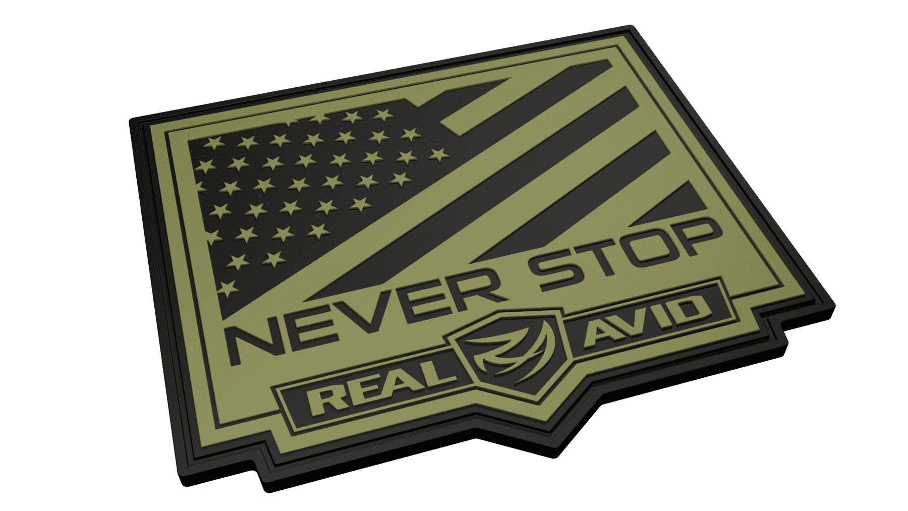 a sticker that says never stop real avid