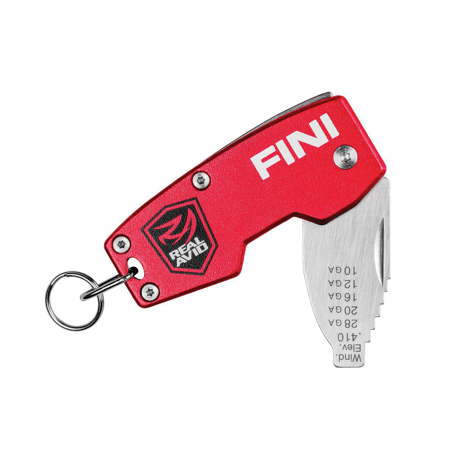 a red tool with the word fini on it