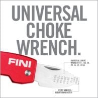 a knife with the words universal choke wrench on it
