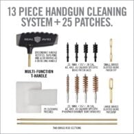 the instructions for how to clean and use hand gun cleaning system