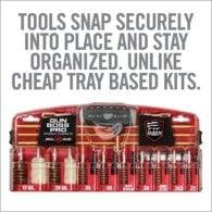 the gun pro tool set is packed with tools