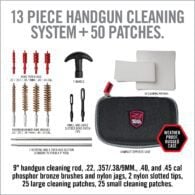 the package includes an assortment of tools and cleaning supplies