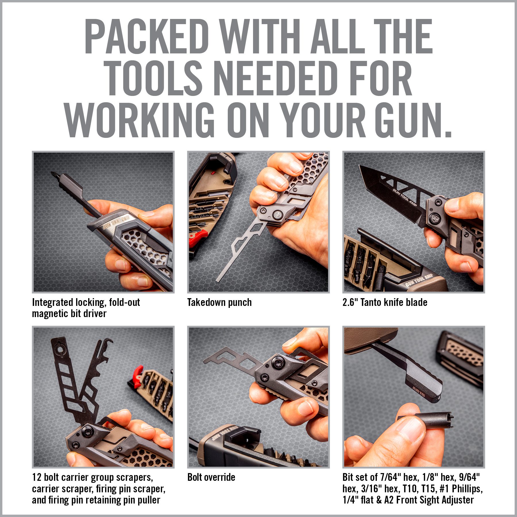 instructions on how to use the tool for working on your gun