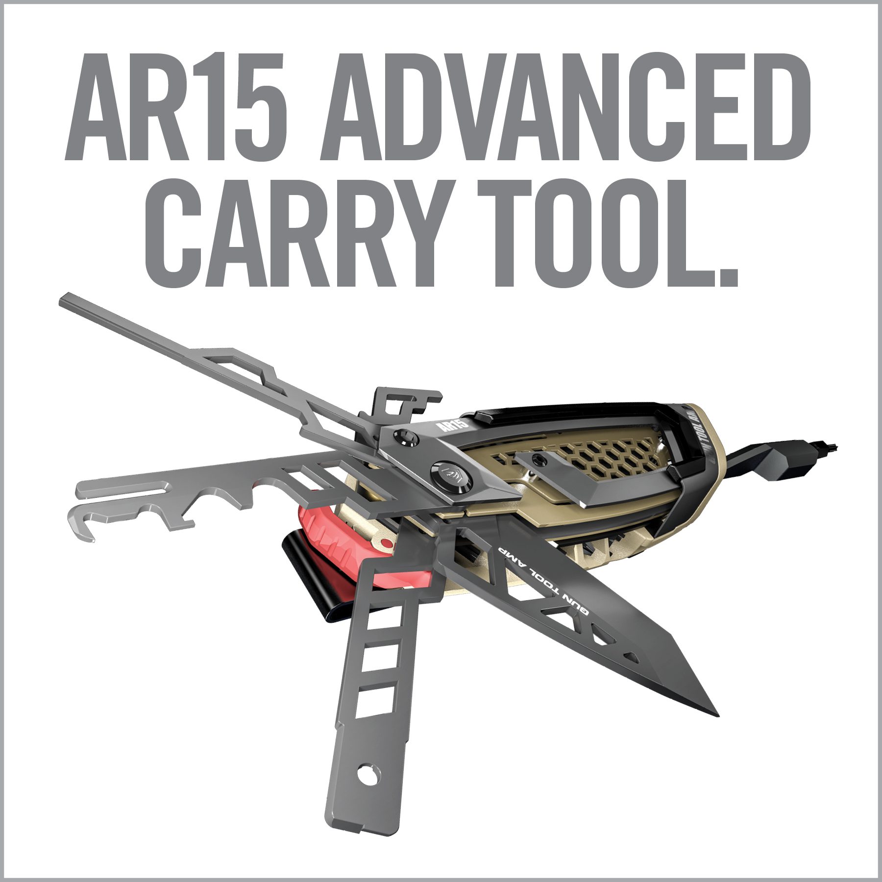an advertisement for a knife sharpener with the words art5 advanced carry tool