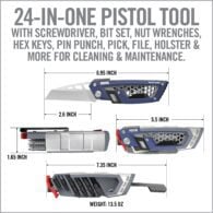 a diagram showing how to use the 2 in 1 pistol tool