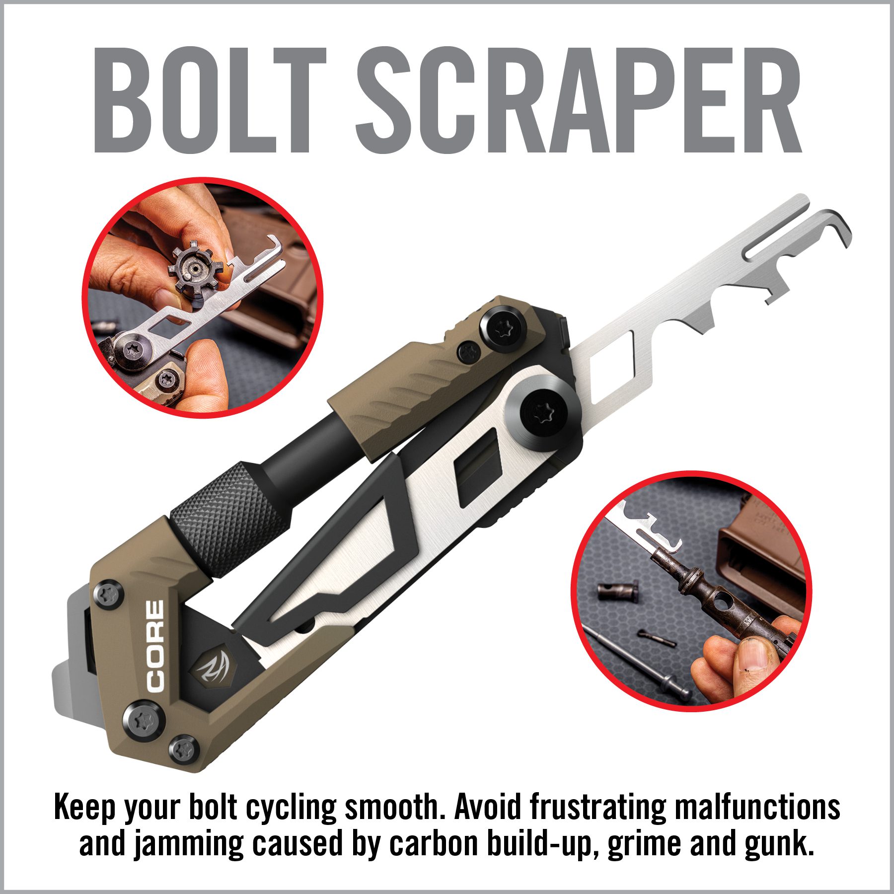 a poster with instructions on how to use a bolt scraper