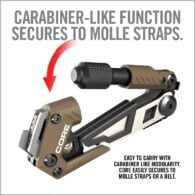 the carabiner - like function secures to molle straps