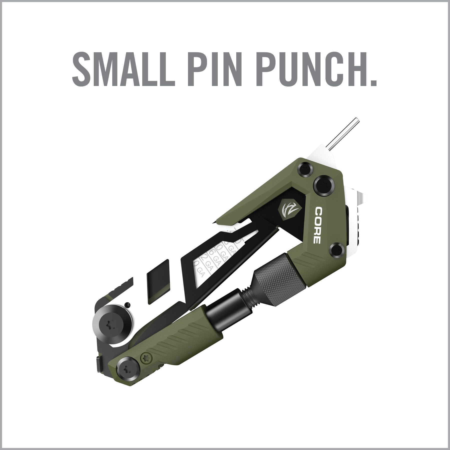 the small punch is attached to a larger tool