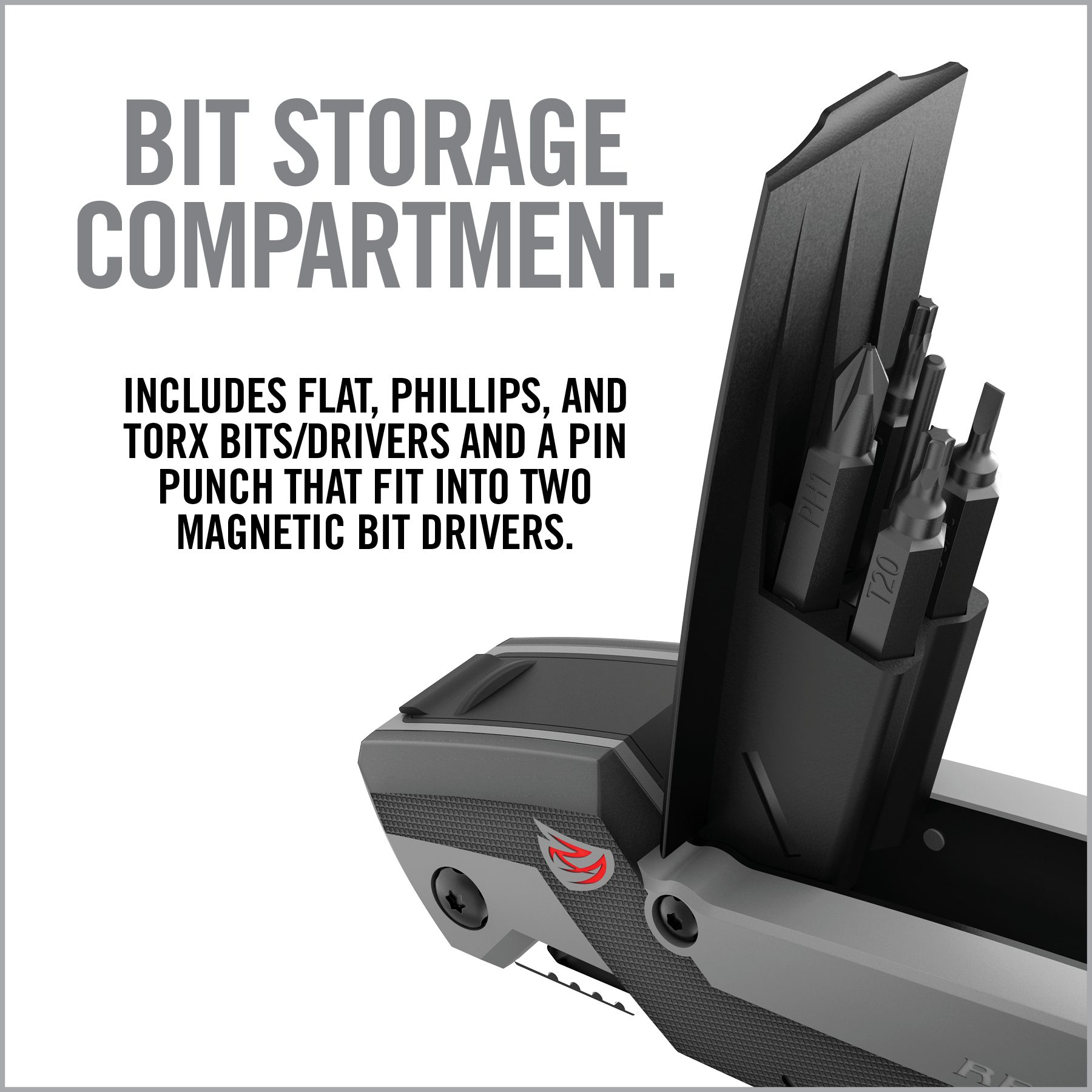 an advertisement for the new bit storage compartment