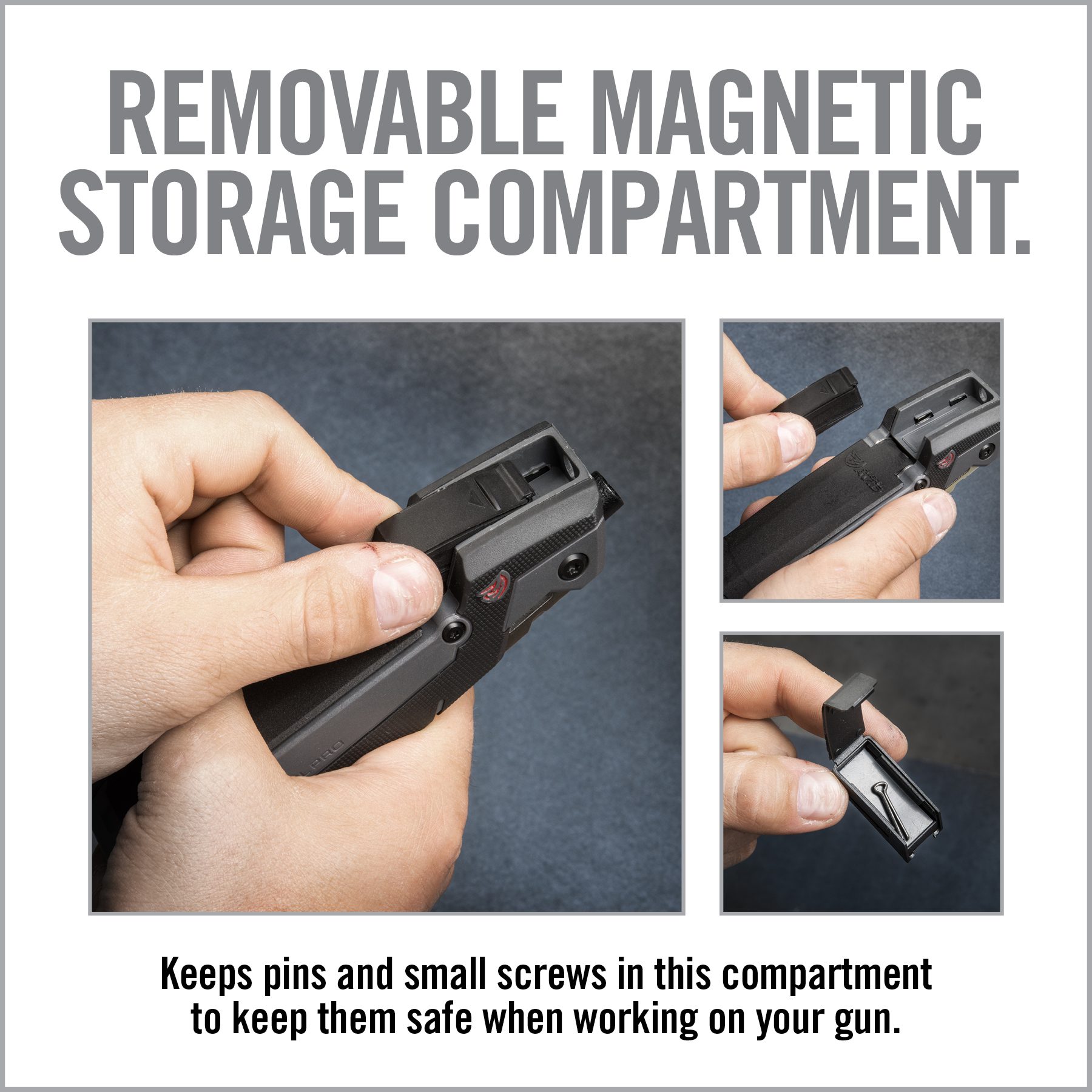 the instructions for how to remove magnetic storage compartment