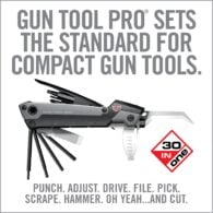 an advertisement for a gun tool set