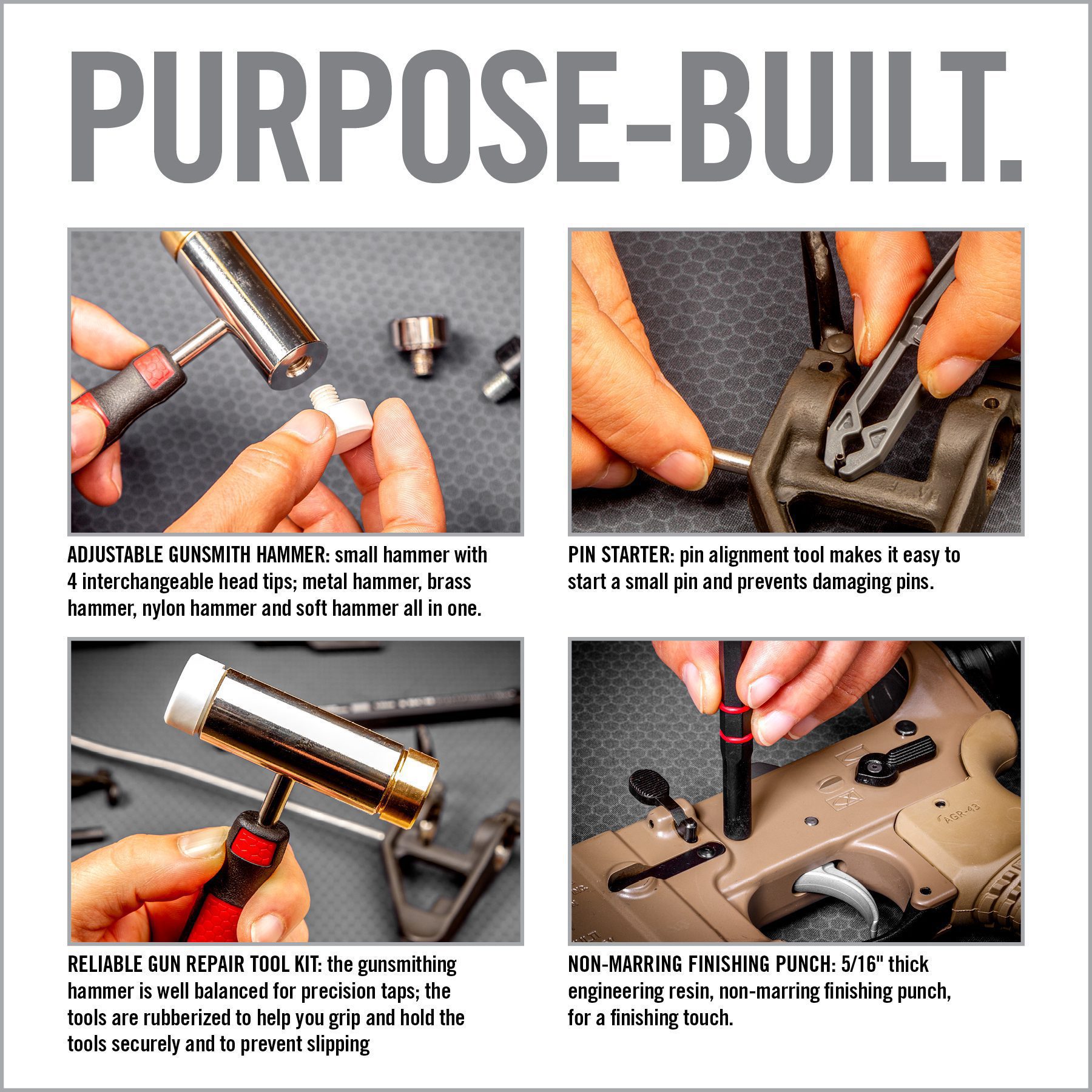 instructions on how to use the purpose - built gun