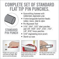 the instructions for how to use a standard flat tip punch
