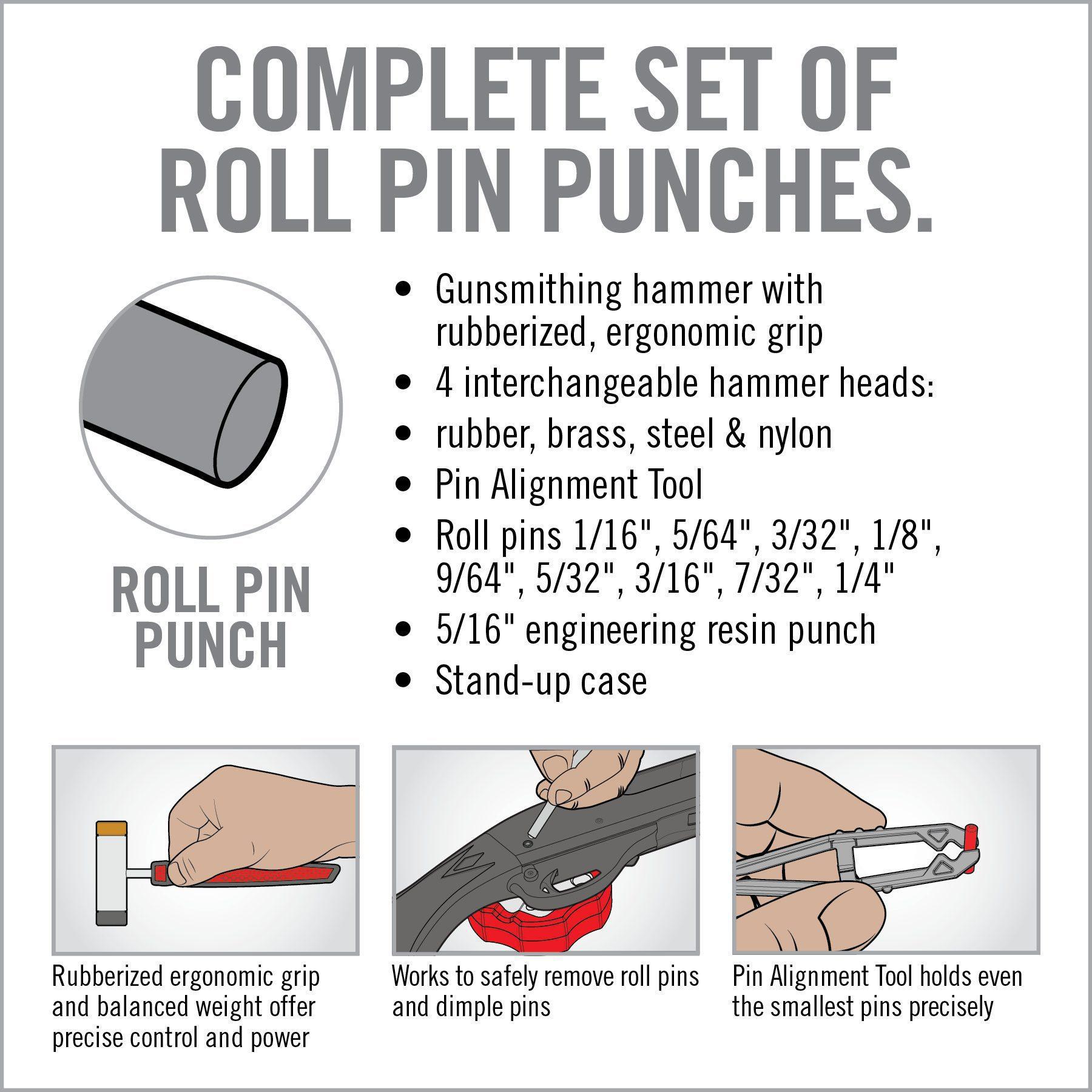 instructions for how to use the roll pin punch gun