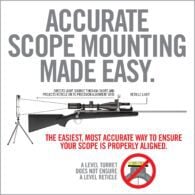 an advertisement for a rifle that says accurate scope mounting made easy