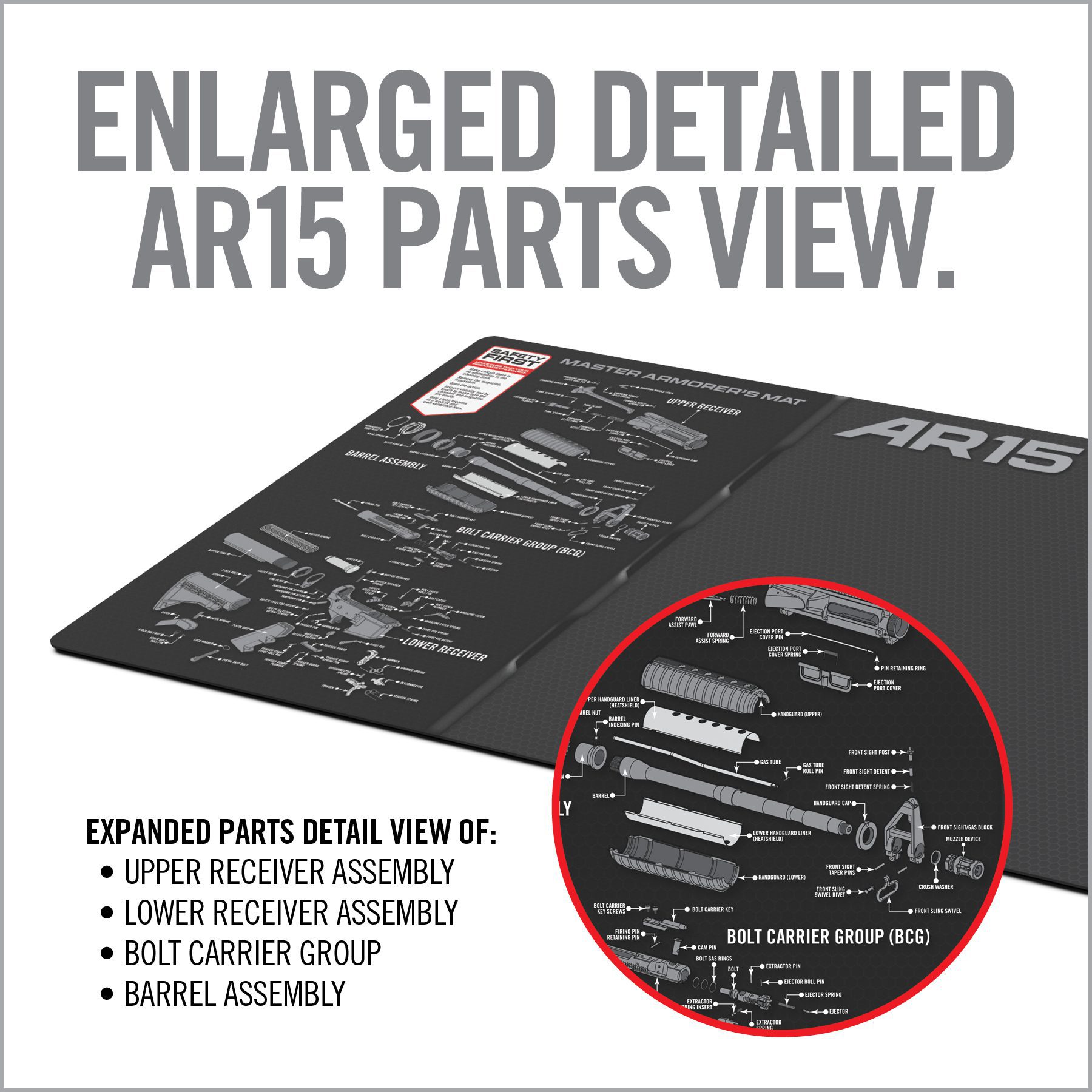 an advertisement for the ar - 15 rifle parts catalog