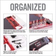the contents of a tool organizer are shown