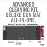 the instructions for cleaning kit, deluxe gun mat, all - in - one