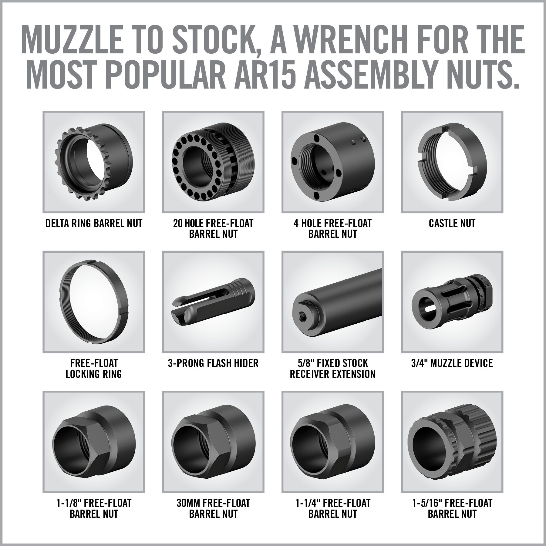 an advertisement for the most popular ar 15 assembly nuts