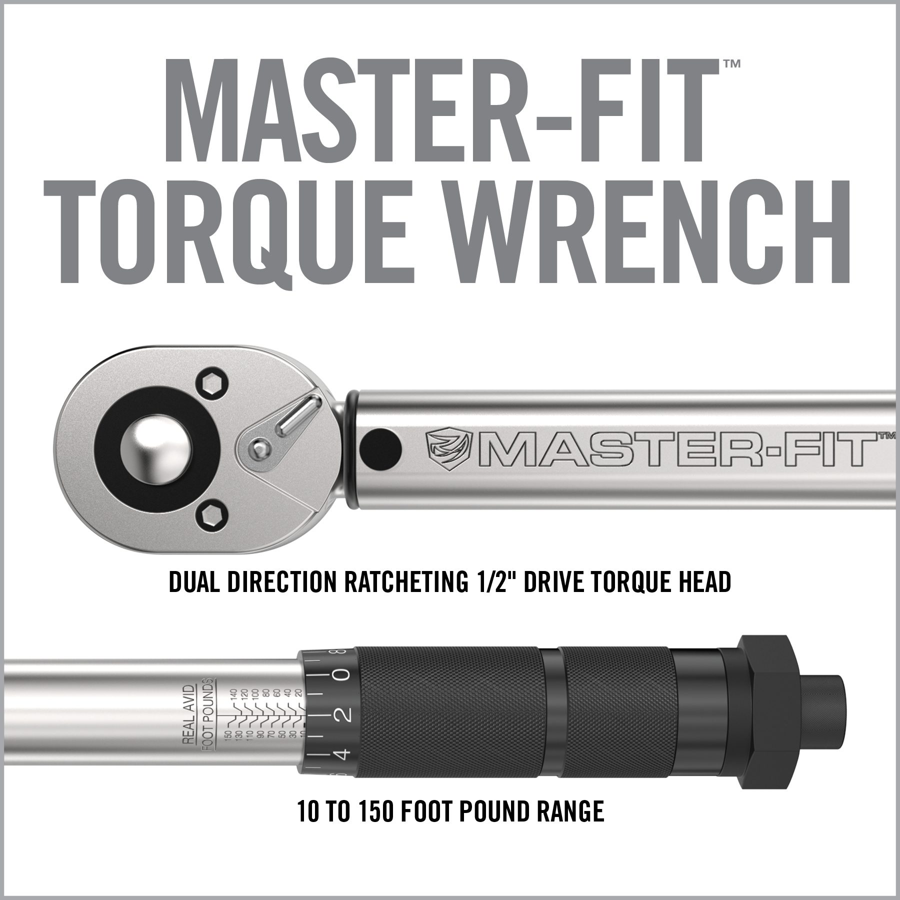 the master - fit torque wrench is shown with instructions