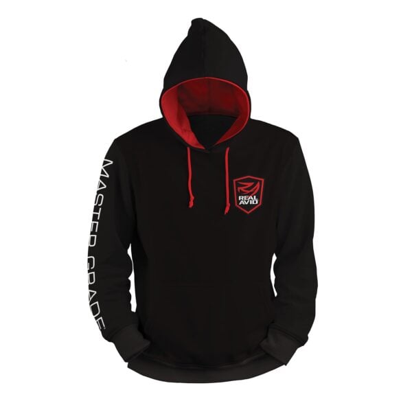 a black and red hoodie with the words watchguard on it