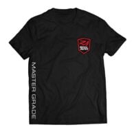 a black t - shirt with the words master hardware on it