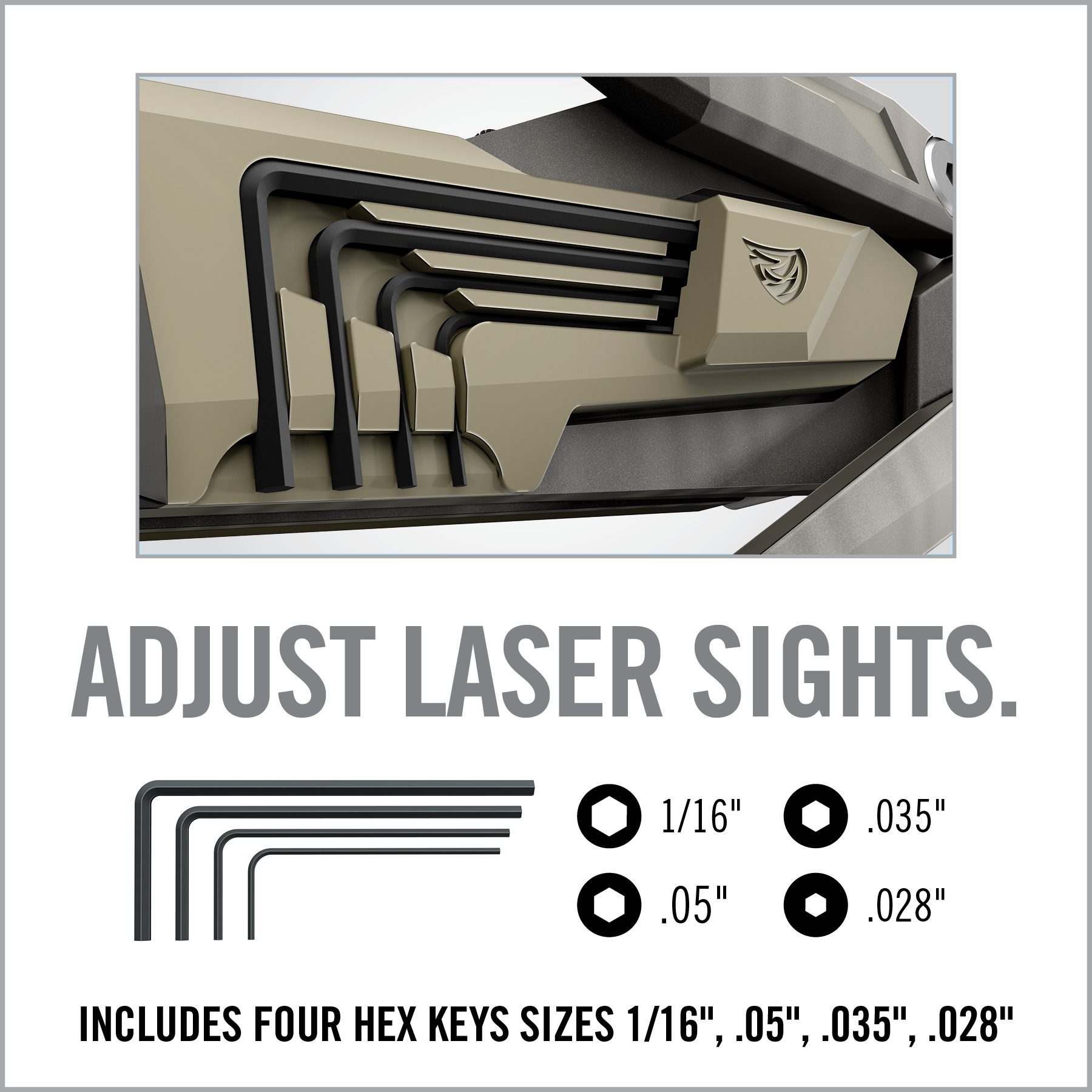 an advertise poster for a laser sight system
