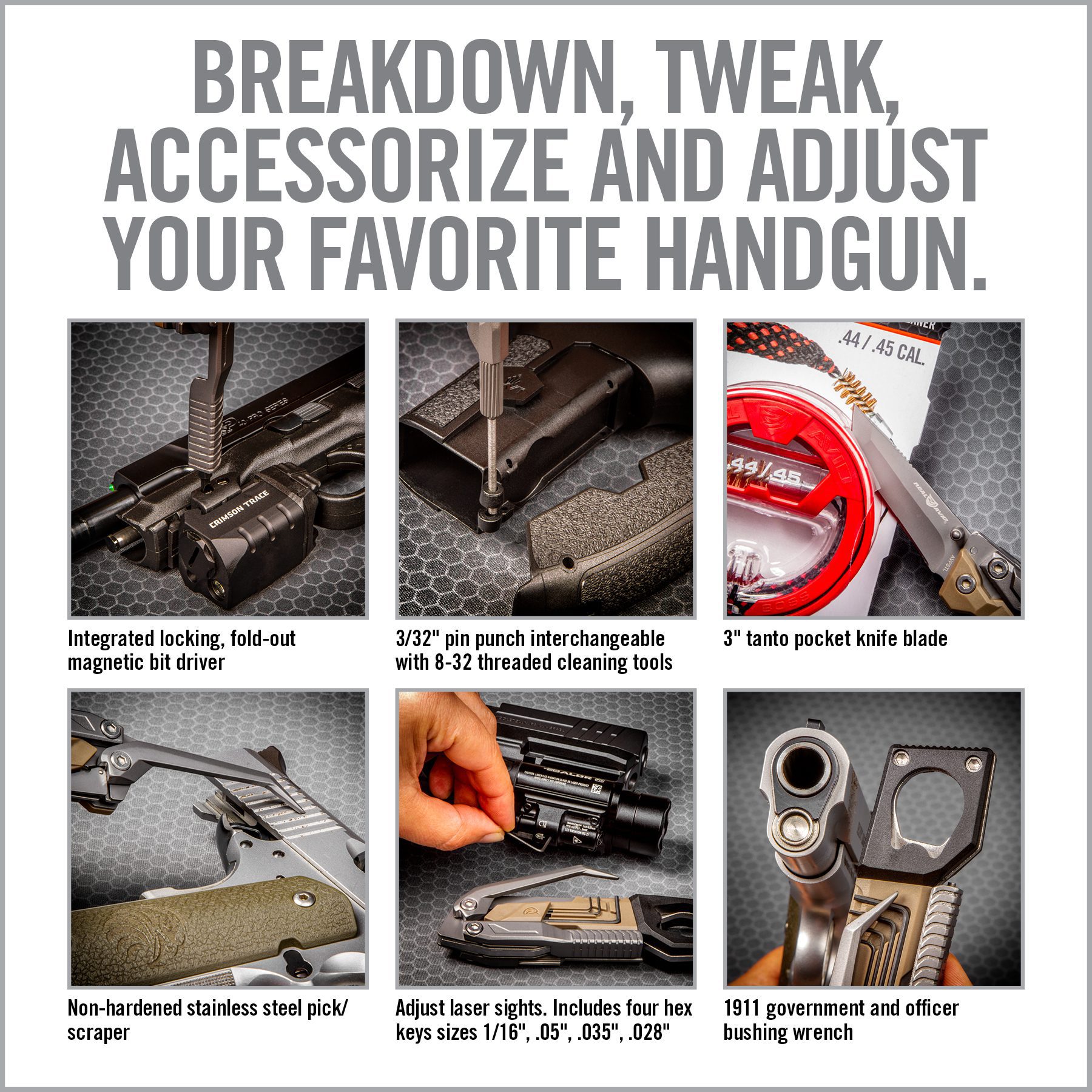 a poster with instructions on how to use hand guns