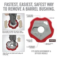 the instructions for how to remove a barrel bushing