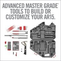 an advertisement for a tool shop with tools in it