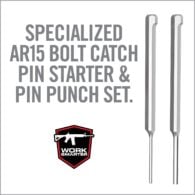 a pair of scissors with the words, specialized ar 15 bolt catch pin starter and pin punch set