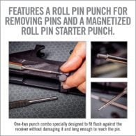 the instructions for removing pins and a magnetized roll in starter punch