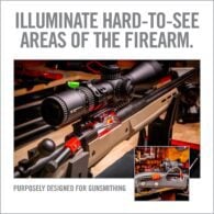 an advertisement for a gun shop with the words, ultimate guide to illuminate hard - to -