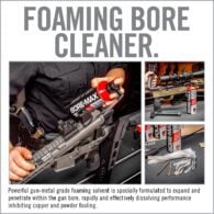 an advertisement for a new product called foaming bore cleaner