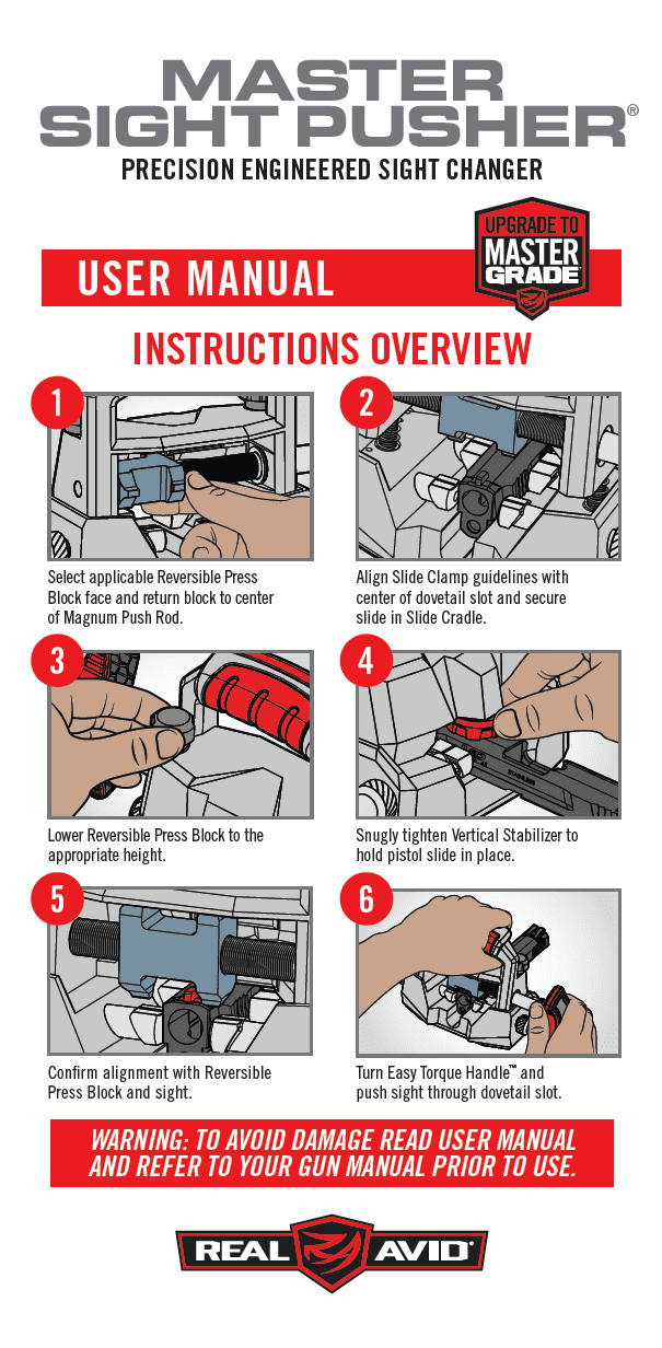 the instruction manual for how to use an automatic gun
