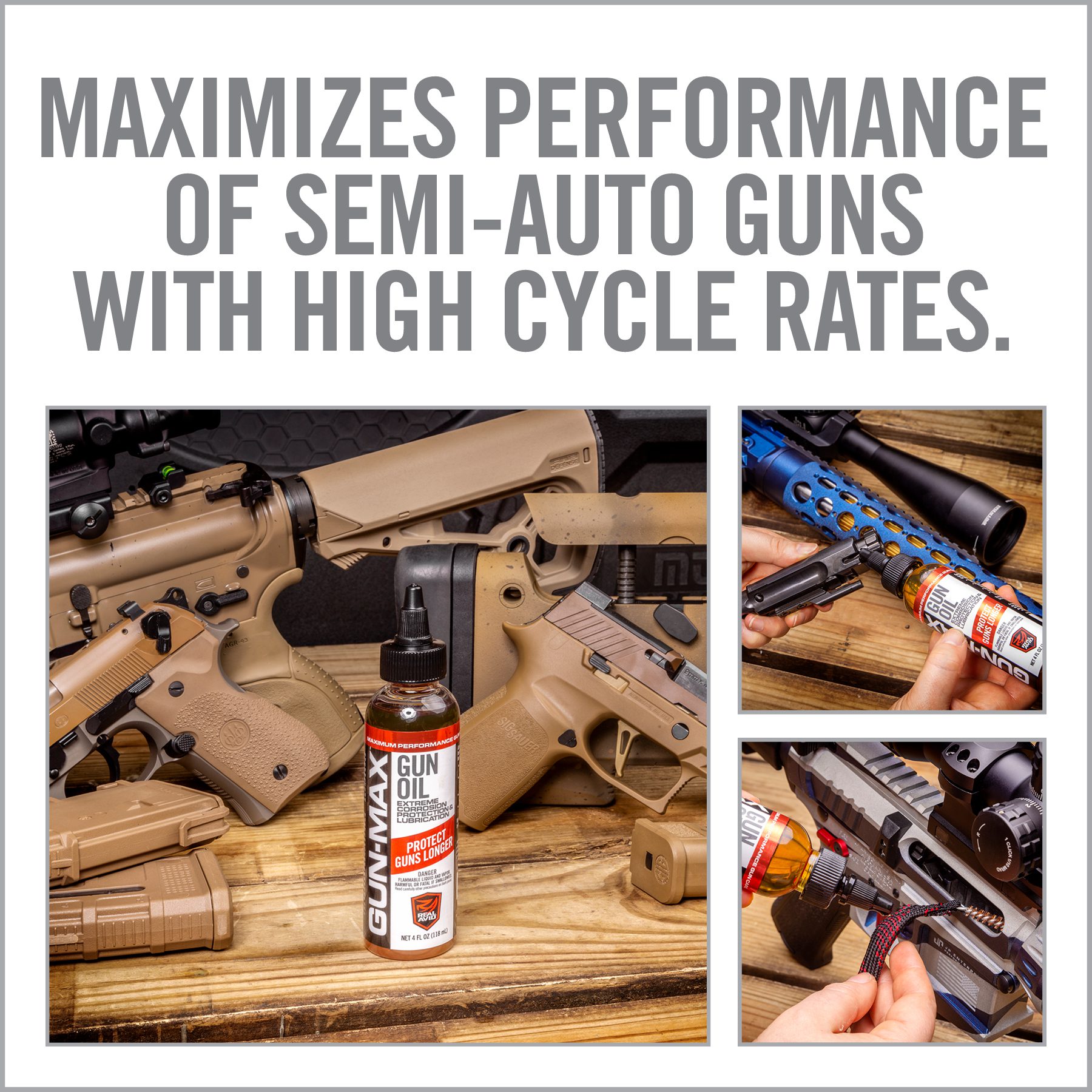 an ad for guns with high cycle rate