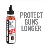 a bottle of gun oil with the words protect guns longer