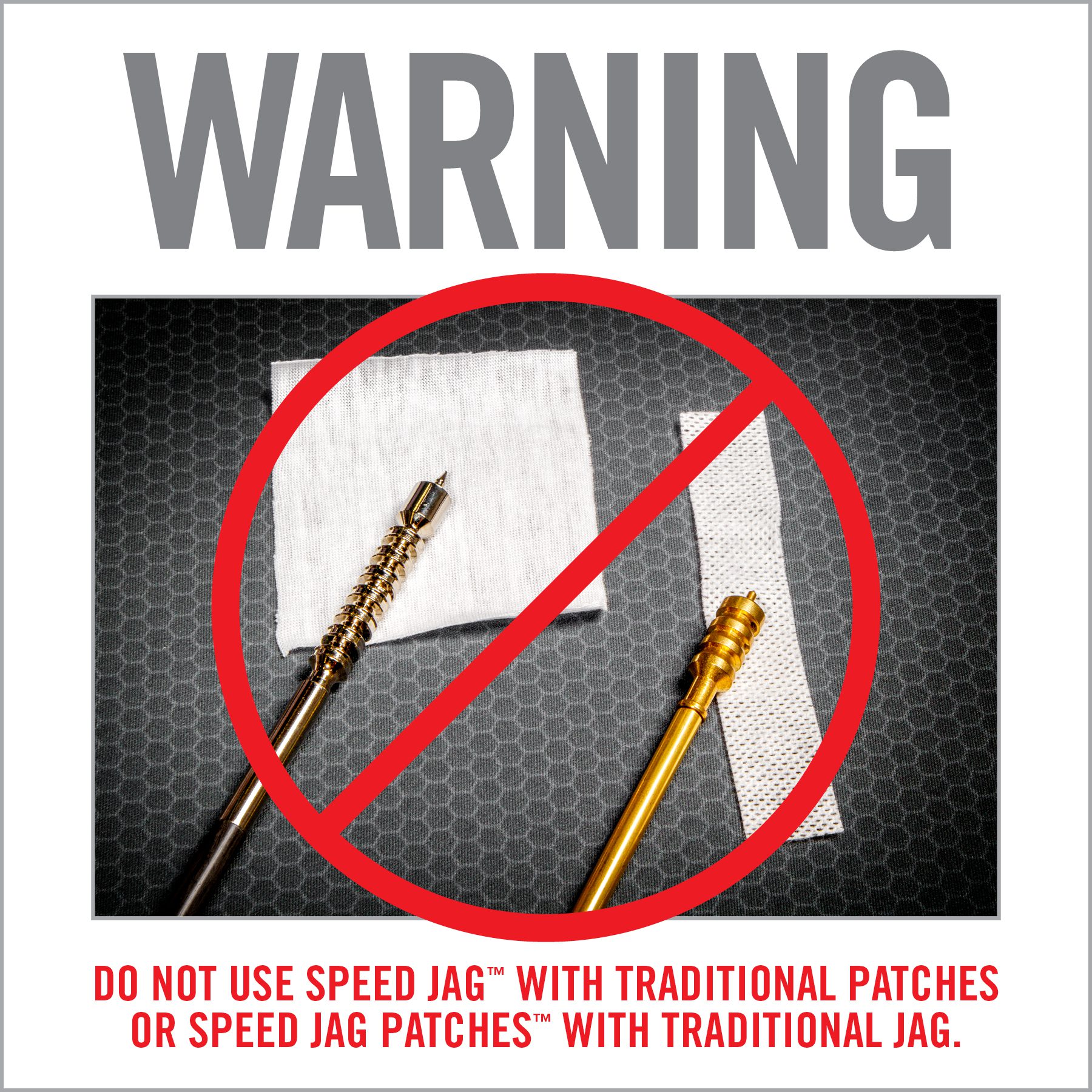 a warning sign with two gold screws and a white napkin