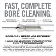 the instructions for how to use bore max speed jag patches
