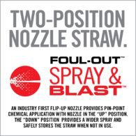 two - position nozzle straw for spray and blast